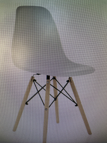 Пластиковый стул Eames PC-015 серо-голубой / дерево фото покупателя 481